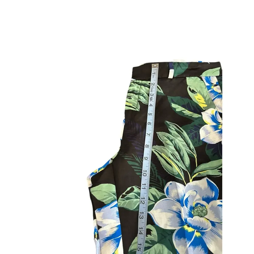 Banana Republic Blue Floral Print Office Work‎ Career Avery Trouser Pants Size 6